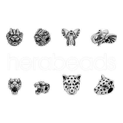 Unicraftale 8Pcs 4 Styles 304 Stainless Steel Beads Sets STAS-UN0059-67-1