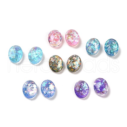 Resin Imitation Opal Cabochons RESI-H148-09-1