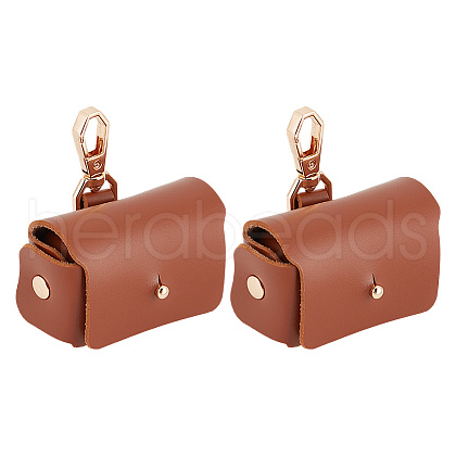 Imitation Leather Wedding Ring Storage Case with Alloy Clasps for Pet AJEW-WH0542-85-1