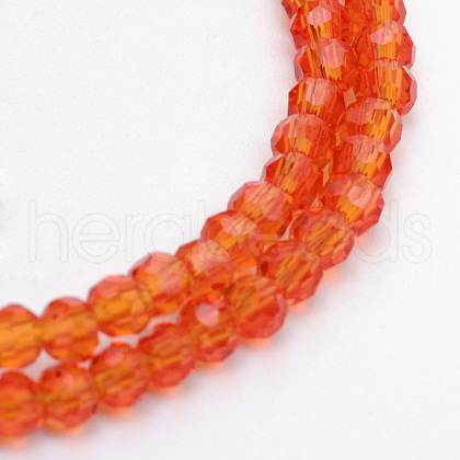 Transparent Glass Bead Strands GLAA-R166-6mm-01B-1