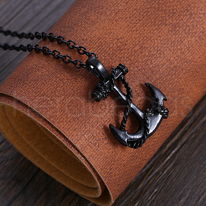 Pirate Anchor Alloy Pendant Necklaces FS-WGF47F3-03-1