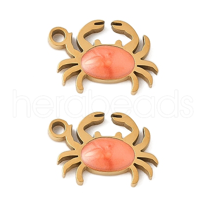 304 Stainless Steel Enamel Charms STAS-Z139-03G-04-1