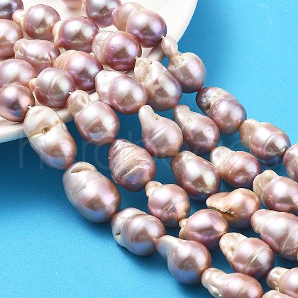 Natural Nucleated Pearl Beads Strands PEAR-B004-15E-01D-1