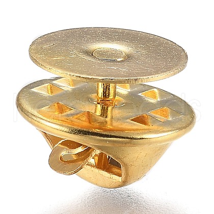Brass Badge Lapel Pin Back Butterfly Clutches KK-Z003-01G-1