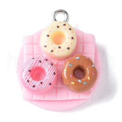 Opaque Resin Pendants RESI-S019-02E-1