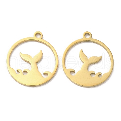 Ion Plating(IP) 304 Stainless Steel Pendants STAS-L020-018G-1