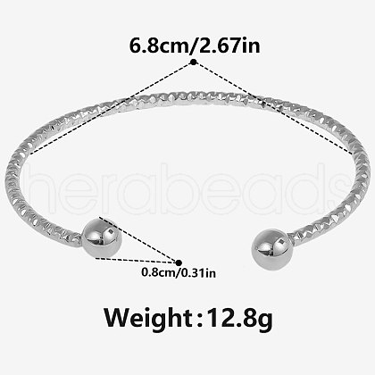 304 Stainless Steel Cuff Bangles UO5787-1-1