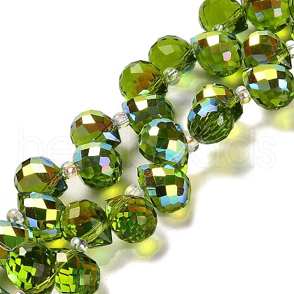 Electroplate Glass Beads Strands EGLA-D030-17A-1