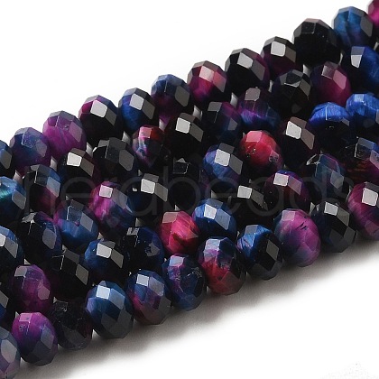 Natural Rainbow Tiger Eye Beads Strands G-NH0002-D02-02-1