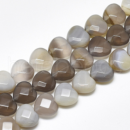 Natural Grey Agate Beads Strands X-G-S357-E02-08-1