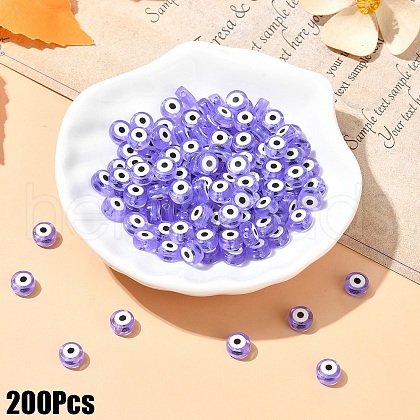 200Pcs Transparent Acrylic Beads TACR-YW0002-08K-1