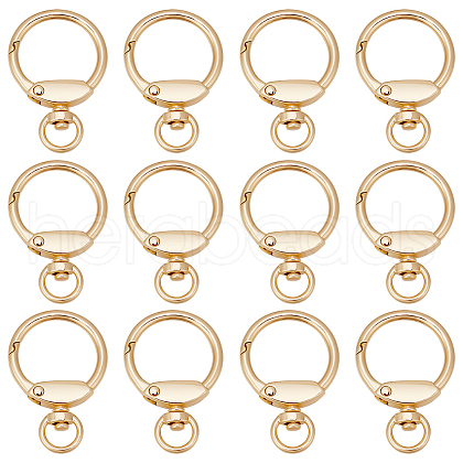 SUNNYCLUE 12Pcs Alloy Swivel Clasp FIND-SC0010-10KCG-1