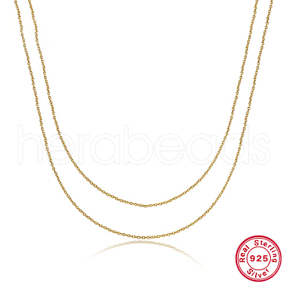 925 Sterling Silver Double Layer Necklaces XE7887-1-1