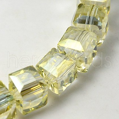 Electorplated Glass Beads EGLA-E006-3S-1