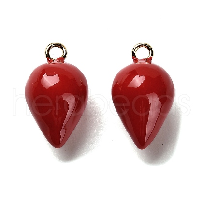 Brass Enamel Pendants KK-M324-26G-1