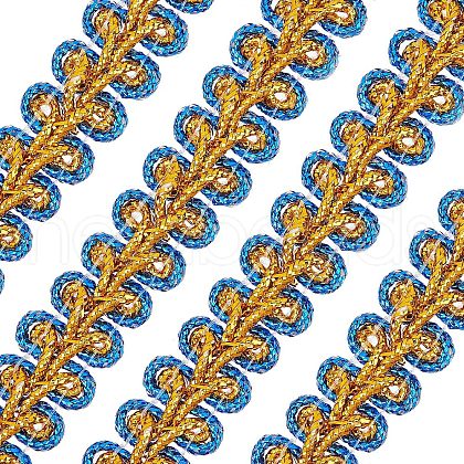 Lace Trim Polyester Ribbon for Jewelry Making OCOR-WH0071-007A-1