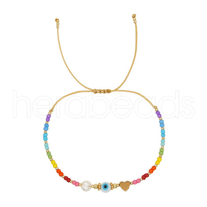 Bohemian Style Heart Shaped Braided Bracelets MB7258-1