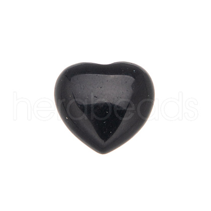 Natural Obsidian Heart Sculpture Display Decorations PW-WG48DEF-08-1