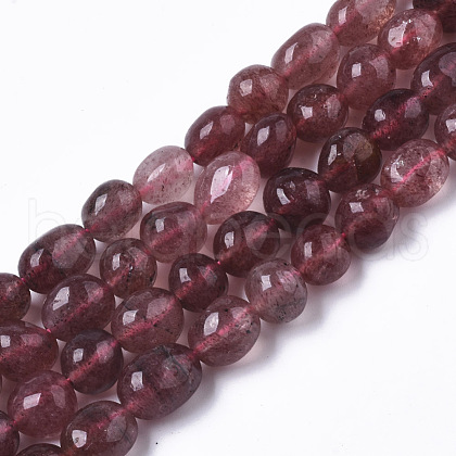 Natural Strawberry Quartz Beads Strands G-R465-36B-1