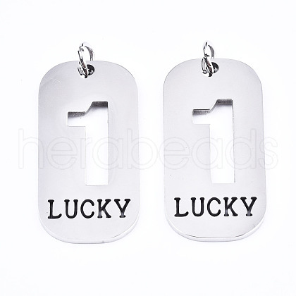Non-Tarnish 201 Stainless Steel Pendants STAS-T044-220P-1-1