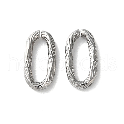 304 Stainless Steel Textured Oval Quick Link Connectors STAS-S172-05P-1