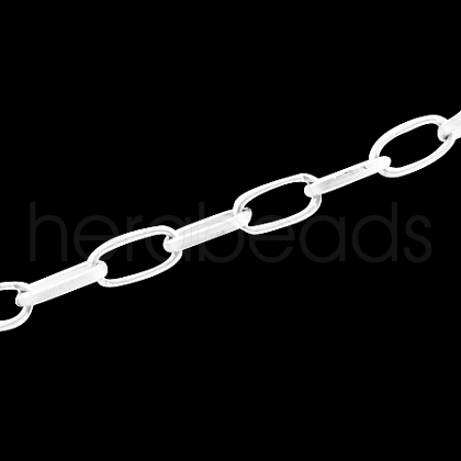 Iron Paperclip Chains CH-R025-10x5mm-S-1