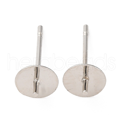Brass Stud Earring Findings KK-D378-06P-1