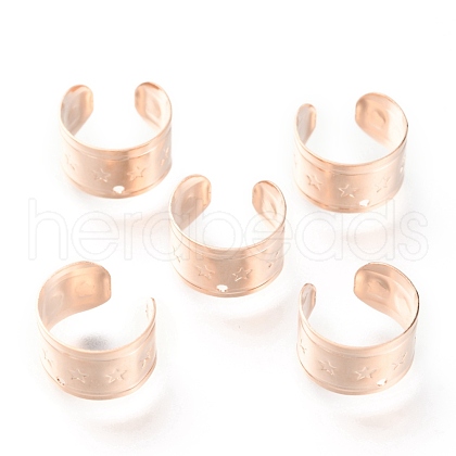 304 Stainless Steel Ear Cuff Findings STAS-H151-12RG-1
