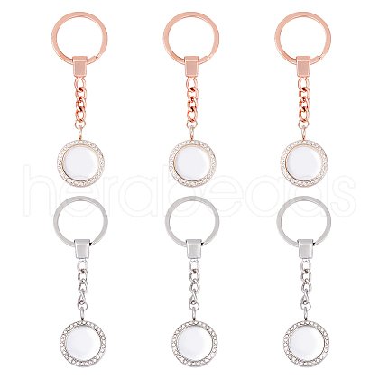 Alloy Crystal Rhinestone Locket Pendants Keychain KEYC-HS00001-1