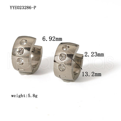 Stylish Stainless Steel Hoop Earrings YF2015-8-1