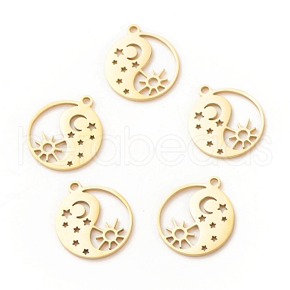 201 Stainless Steel Pendants STAS-G258-05G-1