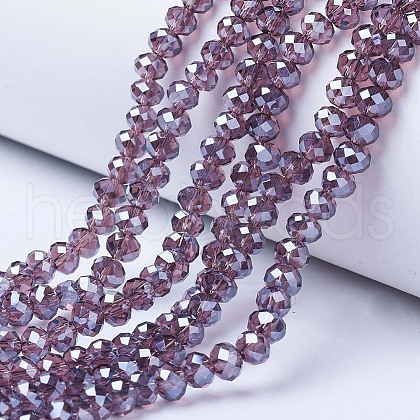 Electroplate Glass Beads Strands EGLA-A034-T4mm-A05-1