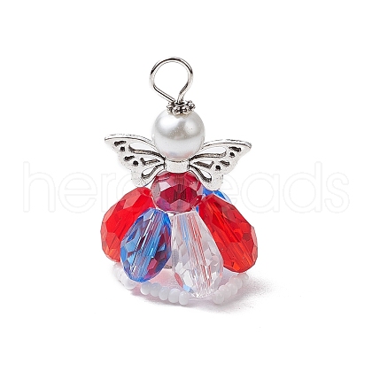 Glass Pearl Beads Pendants PALLOY-MZ00619-03-1