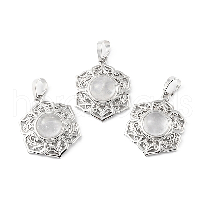 Natural Quartz Crystal Pendants G-P498-02P-06-1