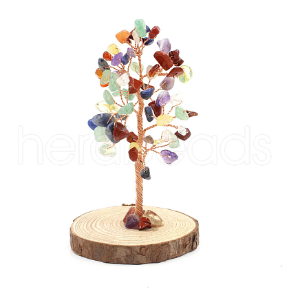 Natural Mixed Stone Chips Tree Decorations PW-WG27106-01-1