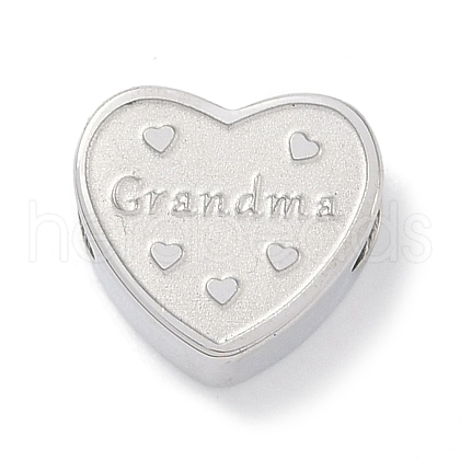 Mother's Day Tarnish Resistant 304 Stainless Steel European Beads STAS-K286-04J-P-1