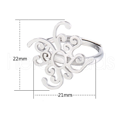 Anti-Tarnish Adjustable Rhodium Plated 925 Silver Ring Adjustable Ring Findings PW-WG95003-22-1