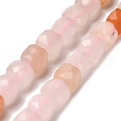 Natural Pink Aventurine Beads Strands G-H078-C09-01-1