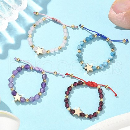 Natural Gemstone Rings RJEW-JR00897-1