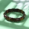 Natural Tiger Eye Bead Stretch Bracelets for Women Men BJEW-C097-02B-2