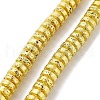 Electroplated Natural Lava Rock Beads Strands G-H303-A01-G-1