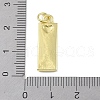 Brass Micro Pave Clear Cubic Zirconia Pendants KK-P266-06G-C-3