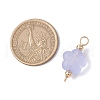 Transparent Frosted Acrylic Flower Links Connector Charms PALLOY-JF03906-2