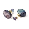 Natural Fluorite Perfume Bottle Pendants G-L623-07G-02-2