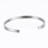 304 Stainless Steel Inspirational Cuff Bangles BJEW-K173-13P-3