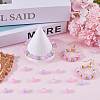 SOFPLATE 3 Strands Baking Painted Crackle Glass Bead Strands CCG-SP0001-02-4