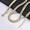 Rack Plating Brass Herringbone Chains Necklace for Men Women X-NJEW-M193-01G-2