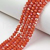 Electroplate Opaque Solid Color Glass Beads Strands EGLA-A034-P3mm-L03-1