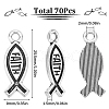 SUNNYCLUE 70Pcs Zinc Tibetan Style Alloy Pendant FIND-SC0006-28-2