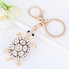 Ocean Theme Alloy Rhinestone Keychain OCEA-PW0001-28B-1